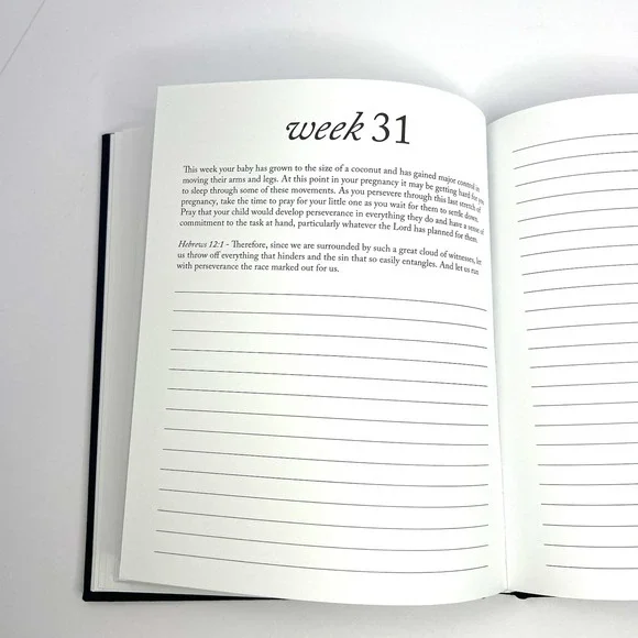 Dear Baby: A Pregnancy Prayer Journal & Memory Book Duncan & Stone, Navy‎ NEW - Picture 6 of 12